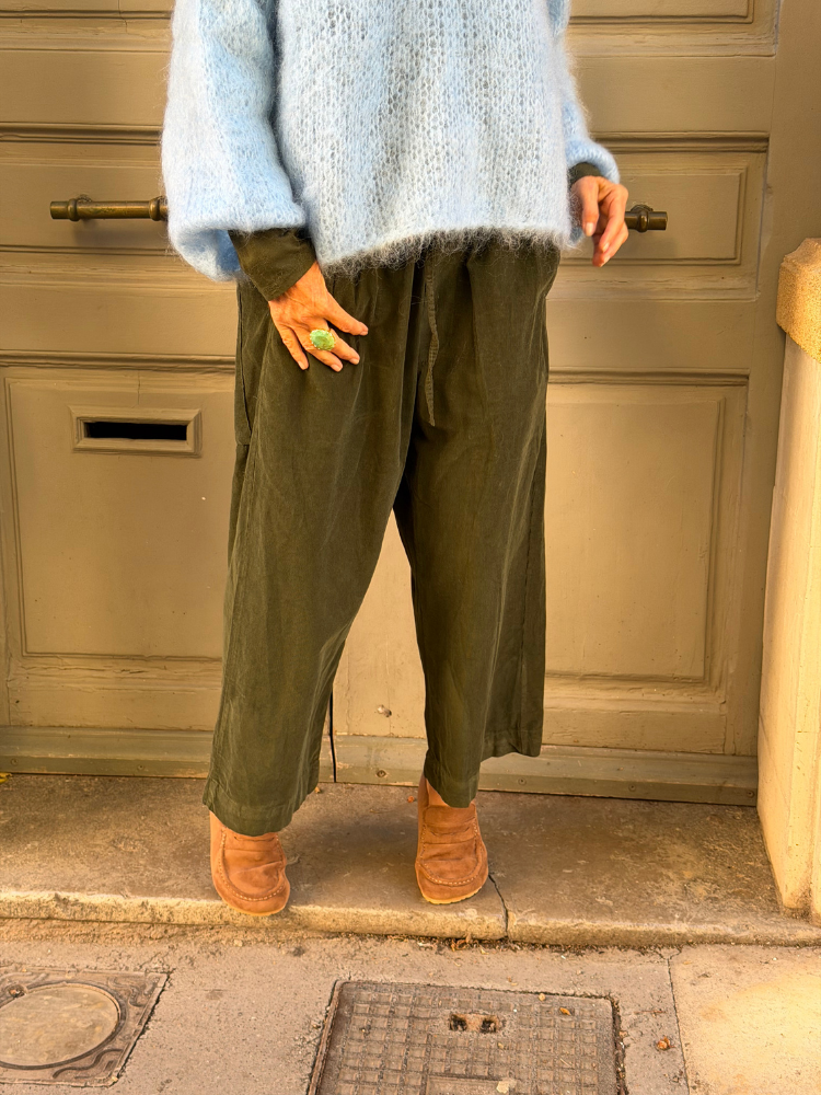 Pantalon LUNA velours kaki