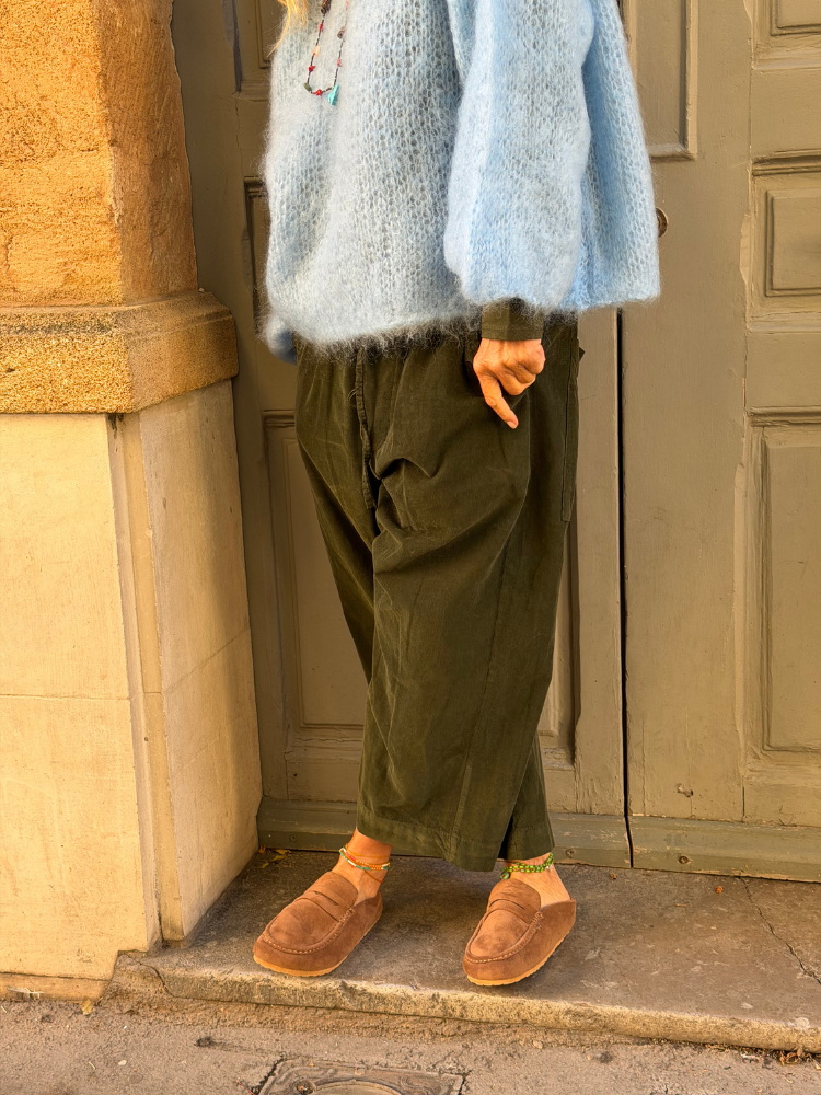 Pantalon LUNA velours kaki