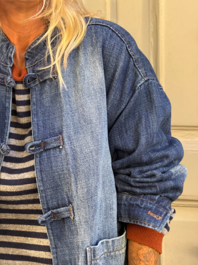 Veste SHEET en jean foncé 2
