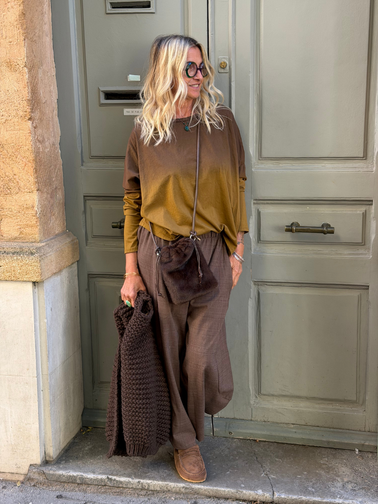 T-shirt PAON camel dégradé