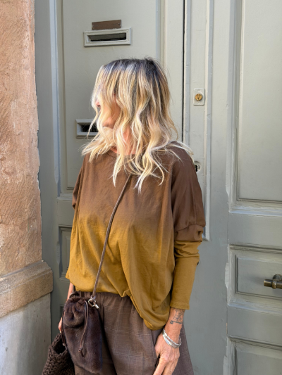 T-shirt PAON camel dégradé