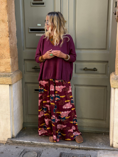Pantalon LISON bordeaux 2