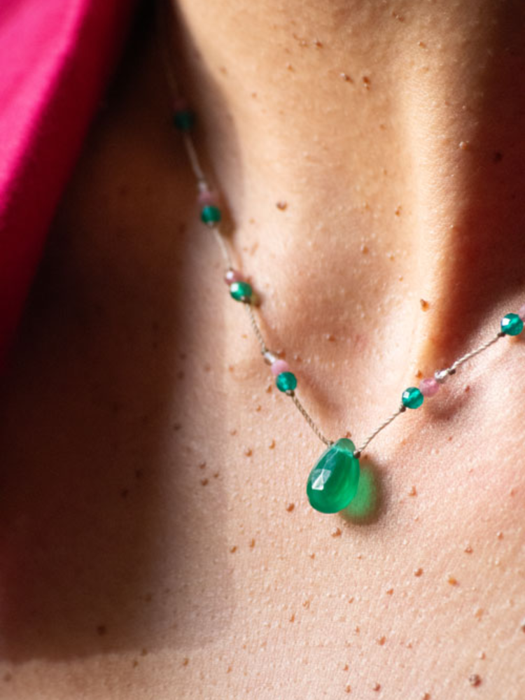 Collier DROP onyx vert