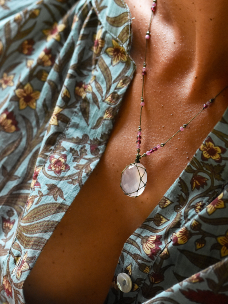Petit Talisman BHAJAN quartz rose